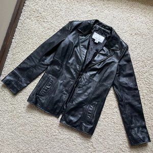 Wilsons Leather Maxima Black Blazer-Style Jacket